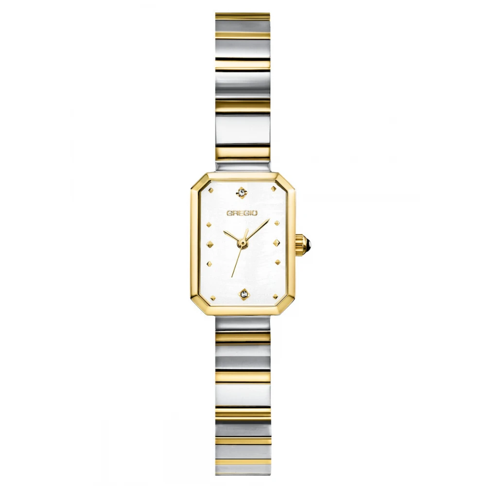 GREGIO Sorvana με Μπρασελέ Δύο Τόνων από Ανοξείδωτο Ατσάλι και Ζιργκόν GR640043