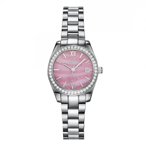 GREGIO Perlee με Ασημί Μπρασελέ από Ανοξείδωτο Ατσάλι και Ζιργκόν GR660011