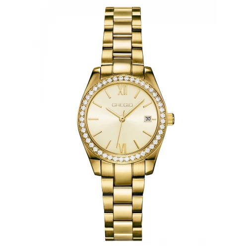 GREGIO Perlee με Χρυσό Μπρασελέ από Ανοξείδωτο Ατσάλι και Ζιργκόν GR660022