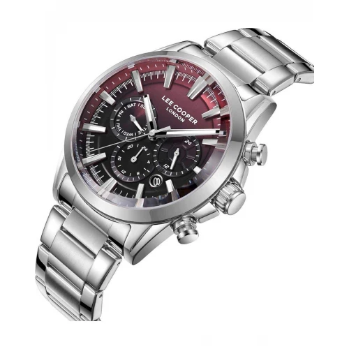 LEE COOPER Dual-Time Με Ασημί Μπρασελέ από Super-Metal LC08305.380