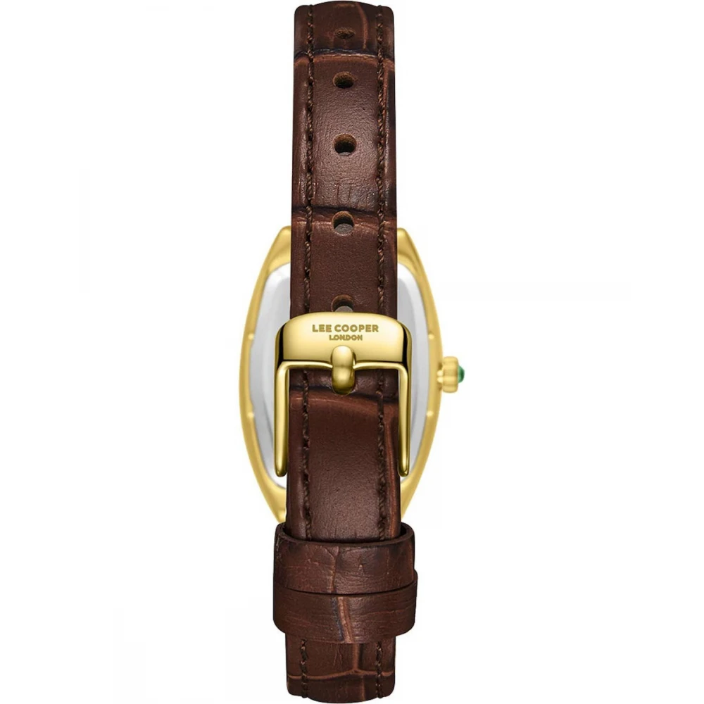 LEE COOPER Χρυσό με Κα΄φέ Δερμάτινο Λουράκι LC08315.172