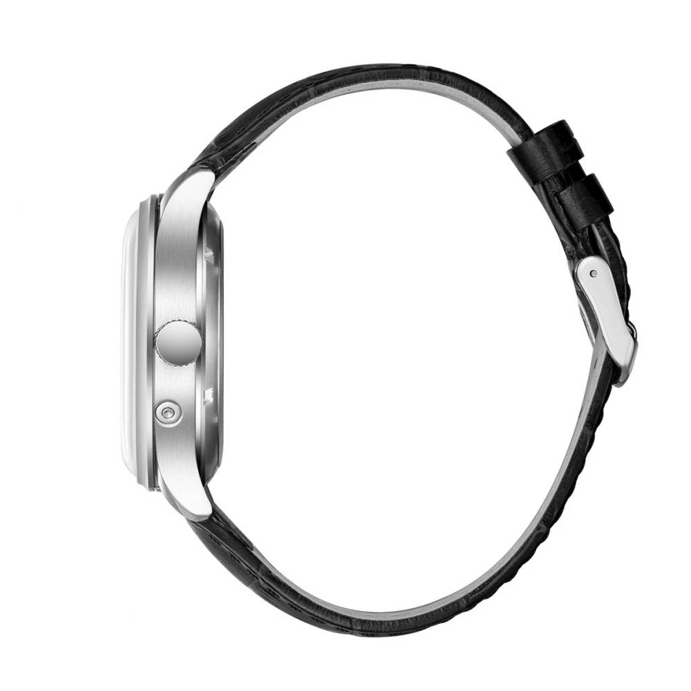 LEE COOPER Automatic Ρολόι με Μαύρο Δερμάτινο Λουράκι LC08441.351