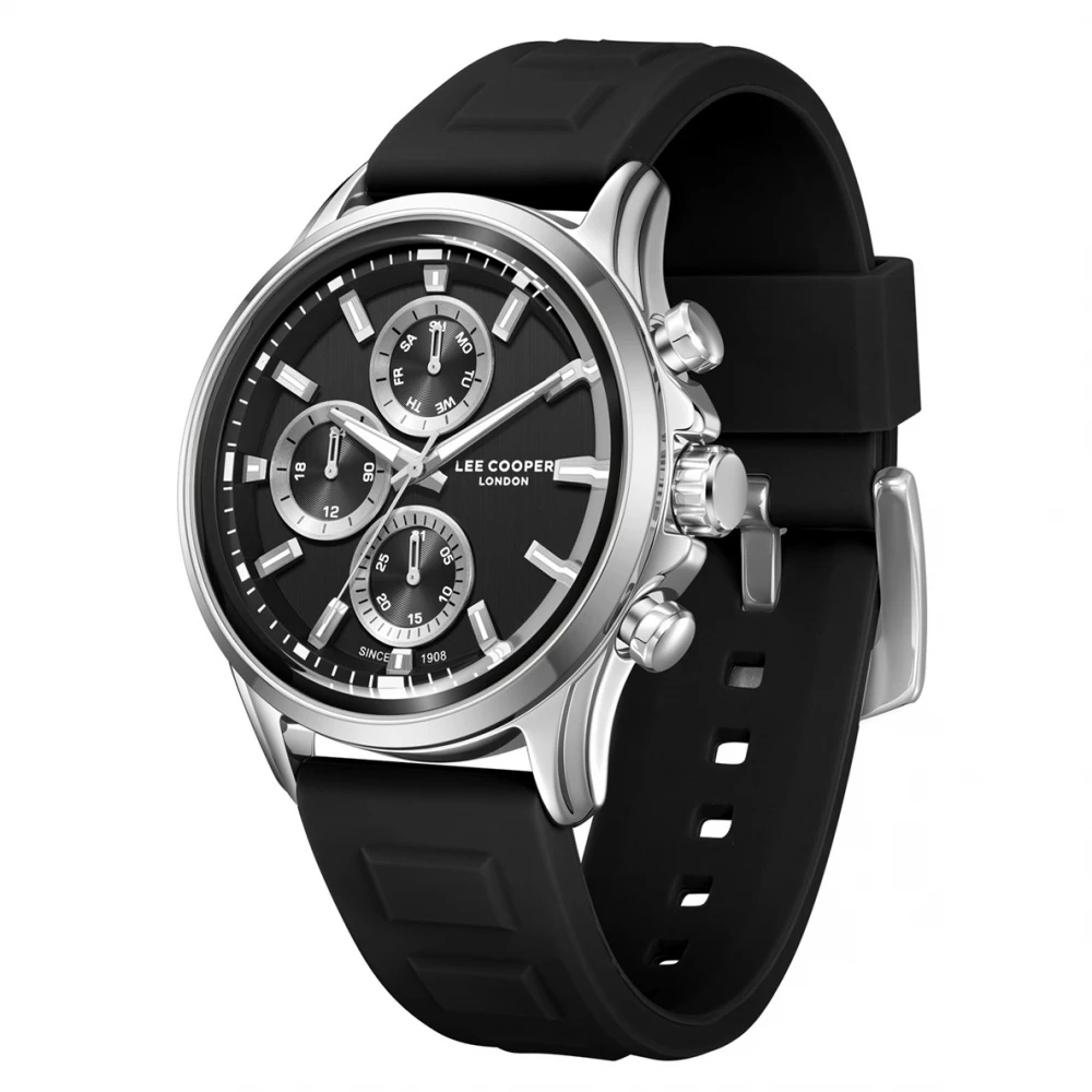 LEE COOPER Ρολόι με Μαύρο Λουράκι Από Σιλικόνη LC08541.351