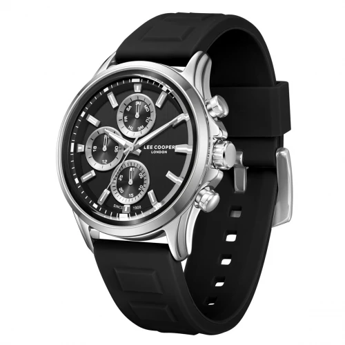 LEE COOPER Ρολόι με Μαύρο Λουράκι Από Σιλικόνη LC08541.351