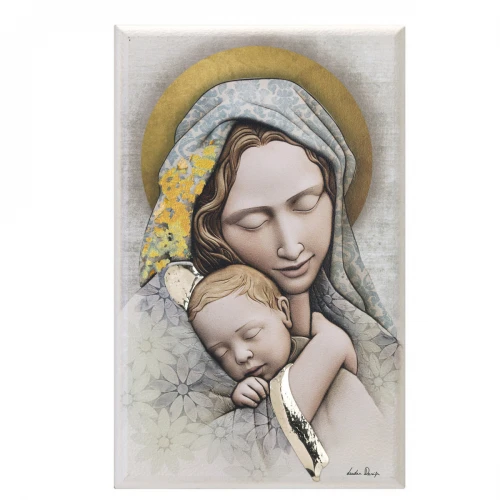 Θρησκευτική Εικόνα  ΠΑΝΑΓΙΑ & ΧΡΙΣΤΟΣ Πάνω σε Ξύλο με την τεχνική της Νωπογραφίας ( Fresco ) LE-08.33317