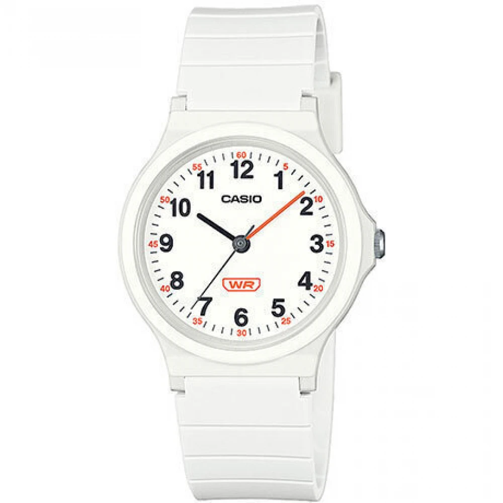 CASIO Timeless με Λευκό Λουράκι από Καουτσούκ LQ-24B-7BEF
