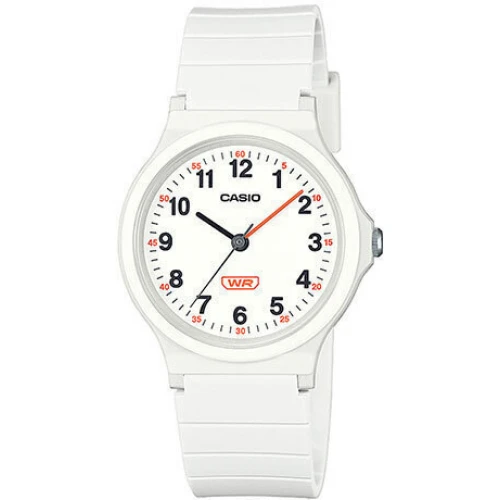 CASIO Timeless με Λευκό Λουράκι από Καουτσούκ LQ-24B-7BEF