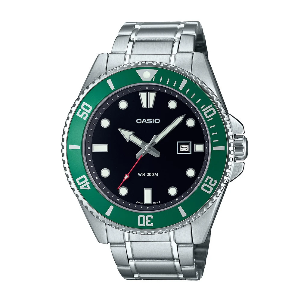 CASIO Collection με Ασημί Μπρασελέ από Ανοξείδωτο Ατσάλι MDV-107D-3AVEF