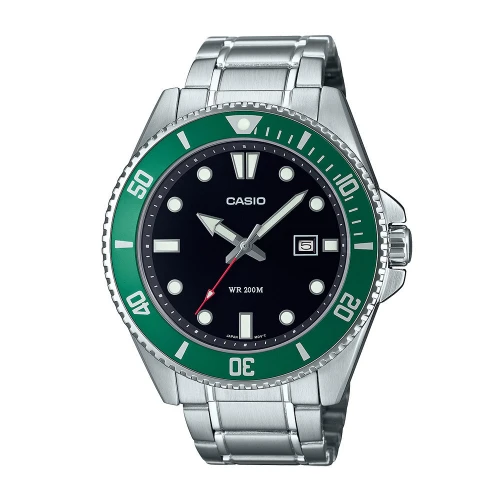 CASIO Collection με Ασημί Μπρασελέ από Ανοξείδωτο Ατσάλι MDV-107D-3AVEF