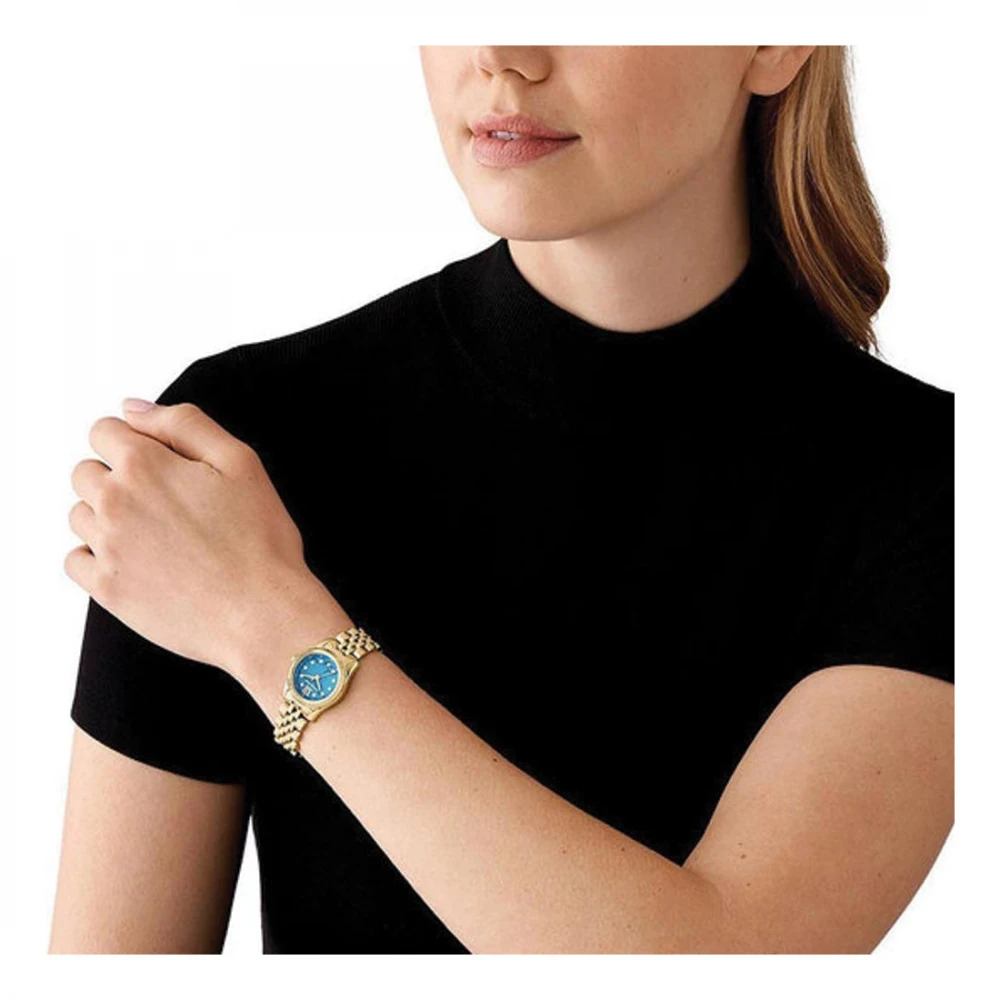 MICHAEL KORS Lexington Ρολόι με Μπρασελέ από επιχρυσωμένο ανοξείδωτο ατσάλι και Ζιργκόν MK4813