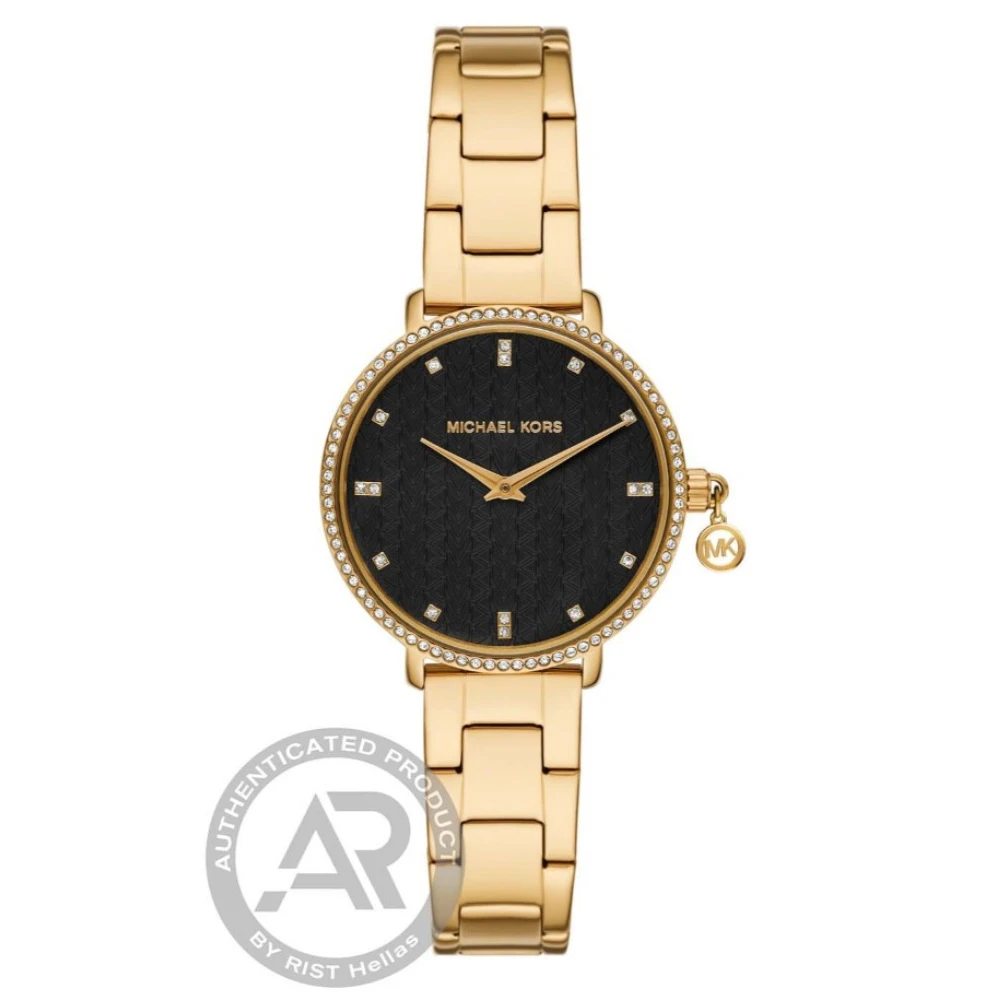 MICHAEL KORS Pyper με Μπρασελέ σε Χρυσό Τόνο από Ανοξείδωτο Ατσάλι και Ζιργκόν MK7616