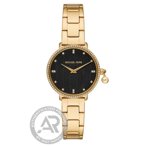 MICHAEL KORS Pyper με Μπρασελέ σε Χρυσό Τόνο από Ανοξείδωτο Ατσάλι και Ζιργκόν MK7616
