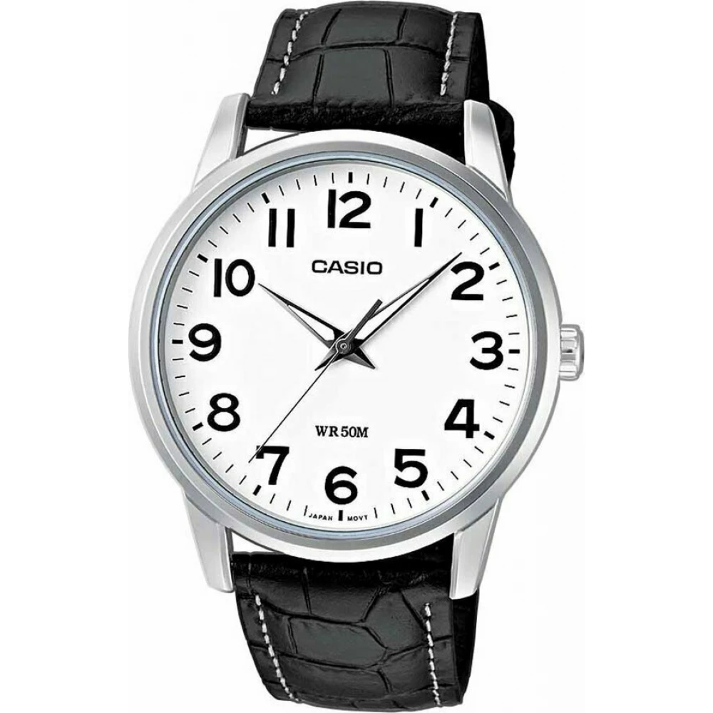 CASIO Collection με Μαύρο Δερμάτινο Λουράκι MTP-1303P-7BVDF
