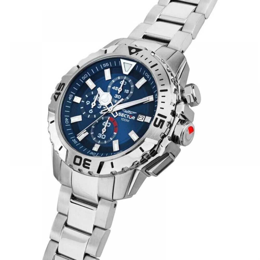 SECTOR Legend Χρονογράφος με Ασημί Μπρασελέ από Ανοξείδωτο Ατσάλι R3273735003