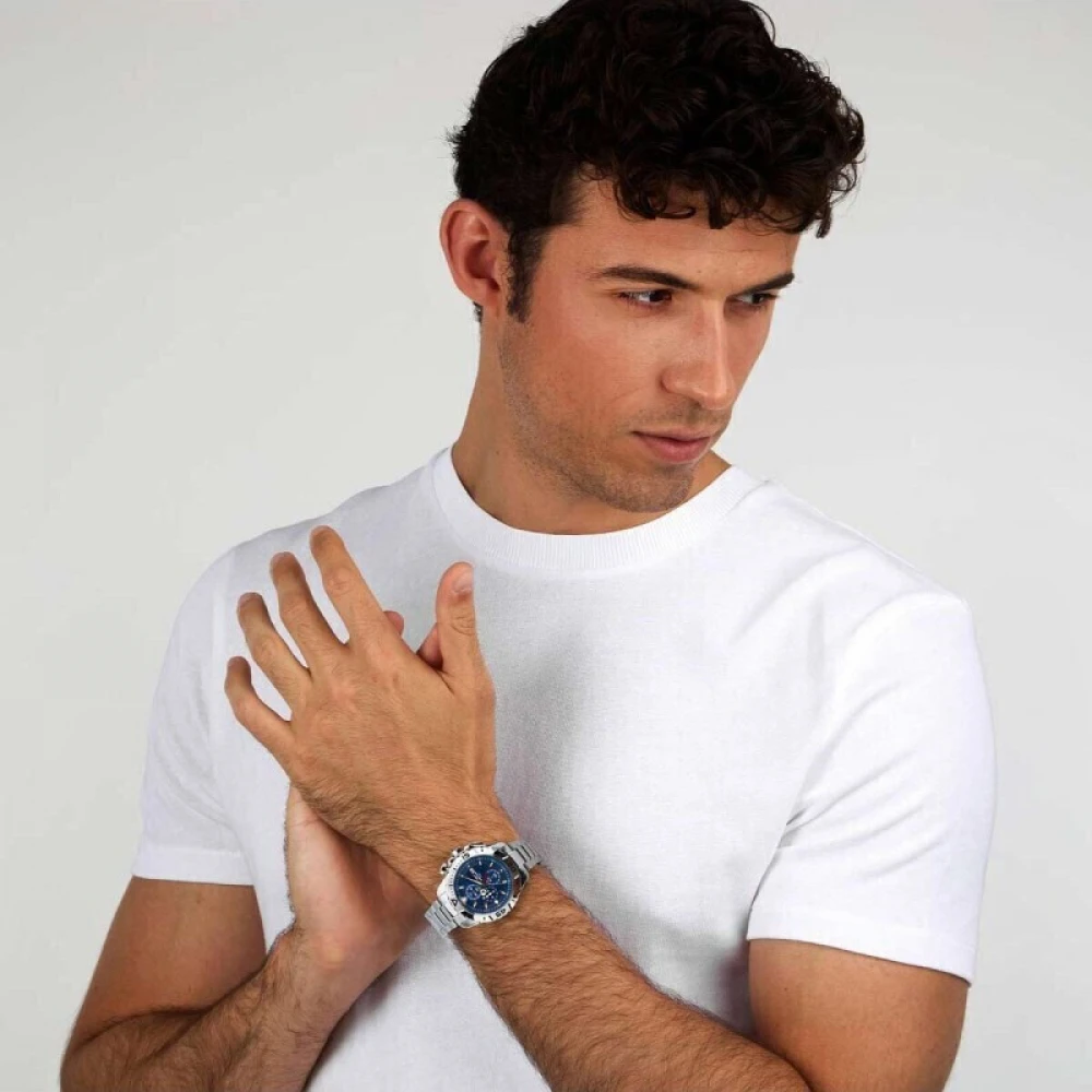 SECTOR Legend Χρονογράφος με Ασημί Μπρασελέ από Ανοξείδωτο Ατσάλι R3273735003