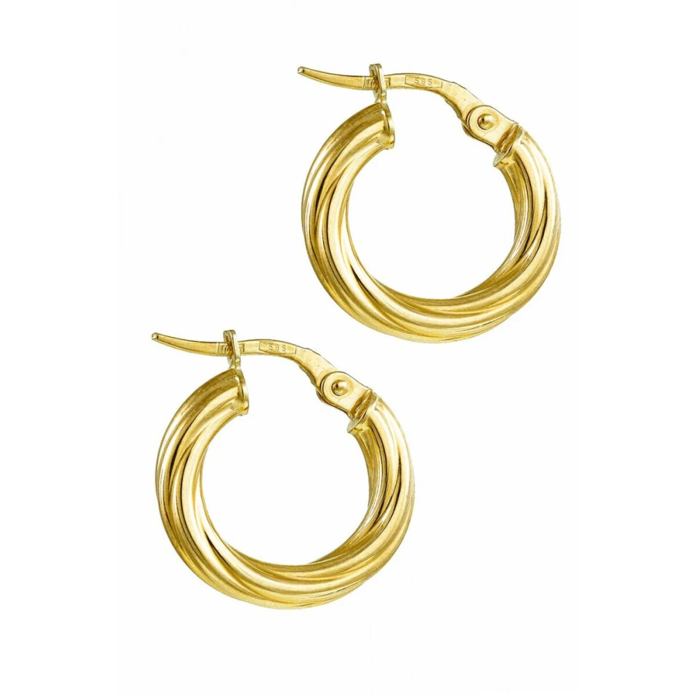 14K Χρυσά Σκουλαρίκια "Στριφτά" Κρίκοι SK119KR