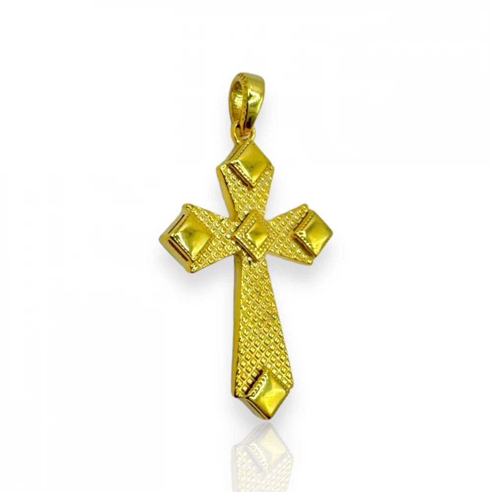 14K Χρυσός Σταυρός με Πολύχρωμα Ζιργκόν SS1081VR