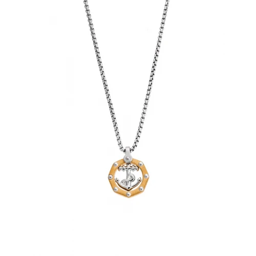 Senza Κολιέ Ασημ΄ί από Ατσάλι με Άγκυρα SSD5593SR