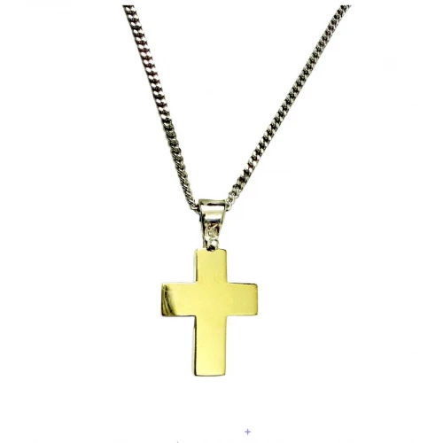 Σταυρός από Ασήμι 925 και Χρυσό 9Κ ST160KLE