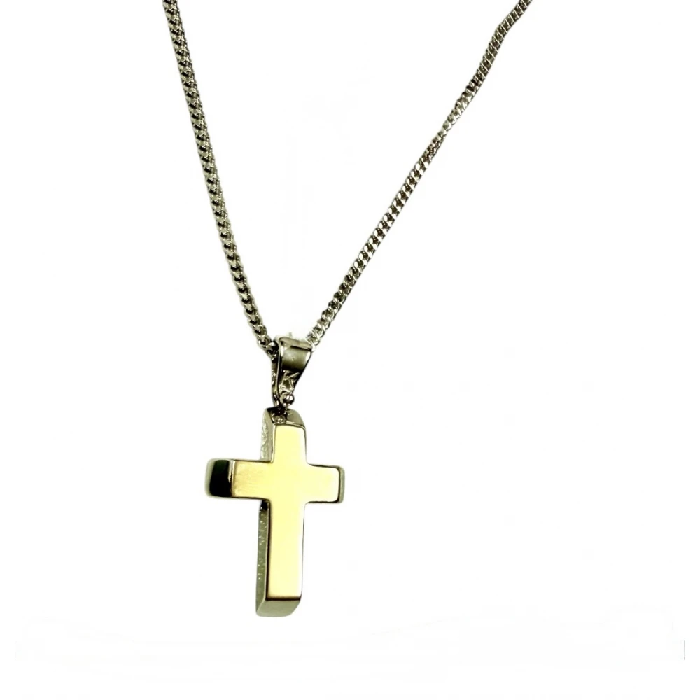 Σταυρός από Ασήμι 925 και Χρυσό 9Κ ST170KLE