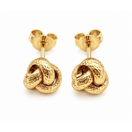 14K Χρυσά Σκουλαρίκια "Κόμπος" SΚ094KR
