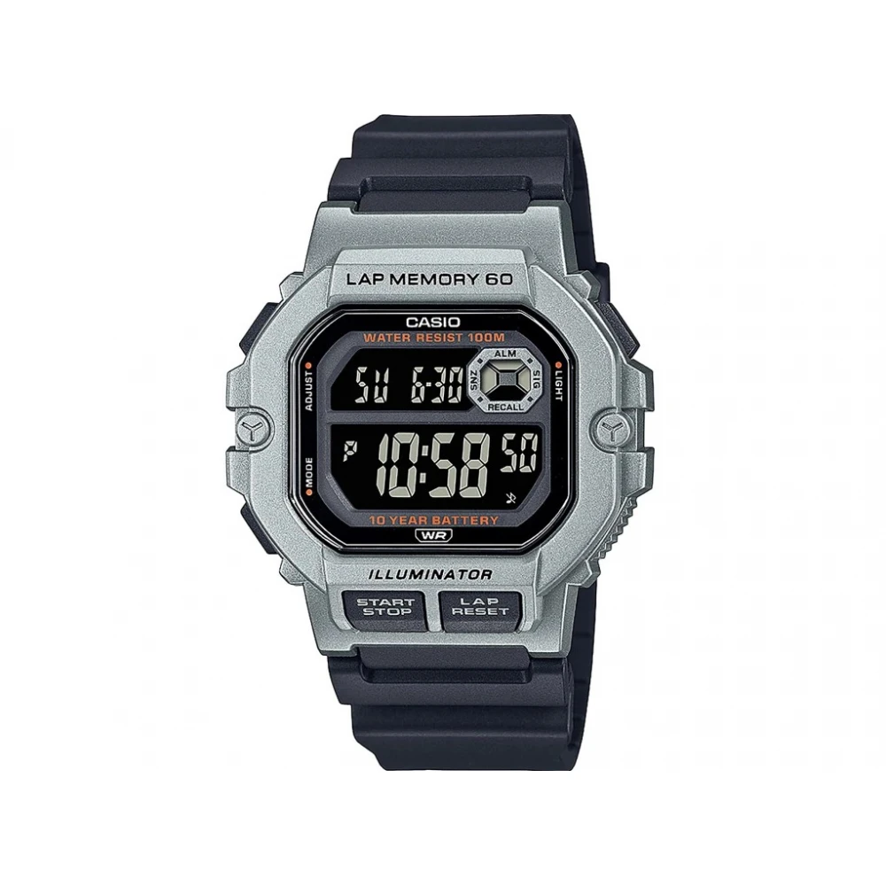 CASIO Collection με Μαύρο Λουράκι από Πλαστικό WS-1400H-1BVEF