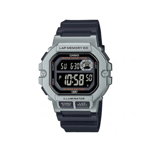 CASIO Collection με Μαύρο Λουράκι από Πλαστικό WS-1400H-1BVEF