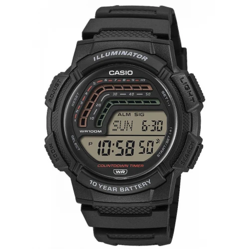 CASIO Timeless με Μαύρο Λουράκι από Καουτσούκ ΅WS-1800-1AVEF