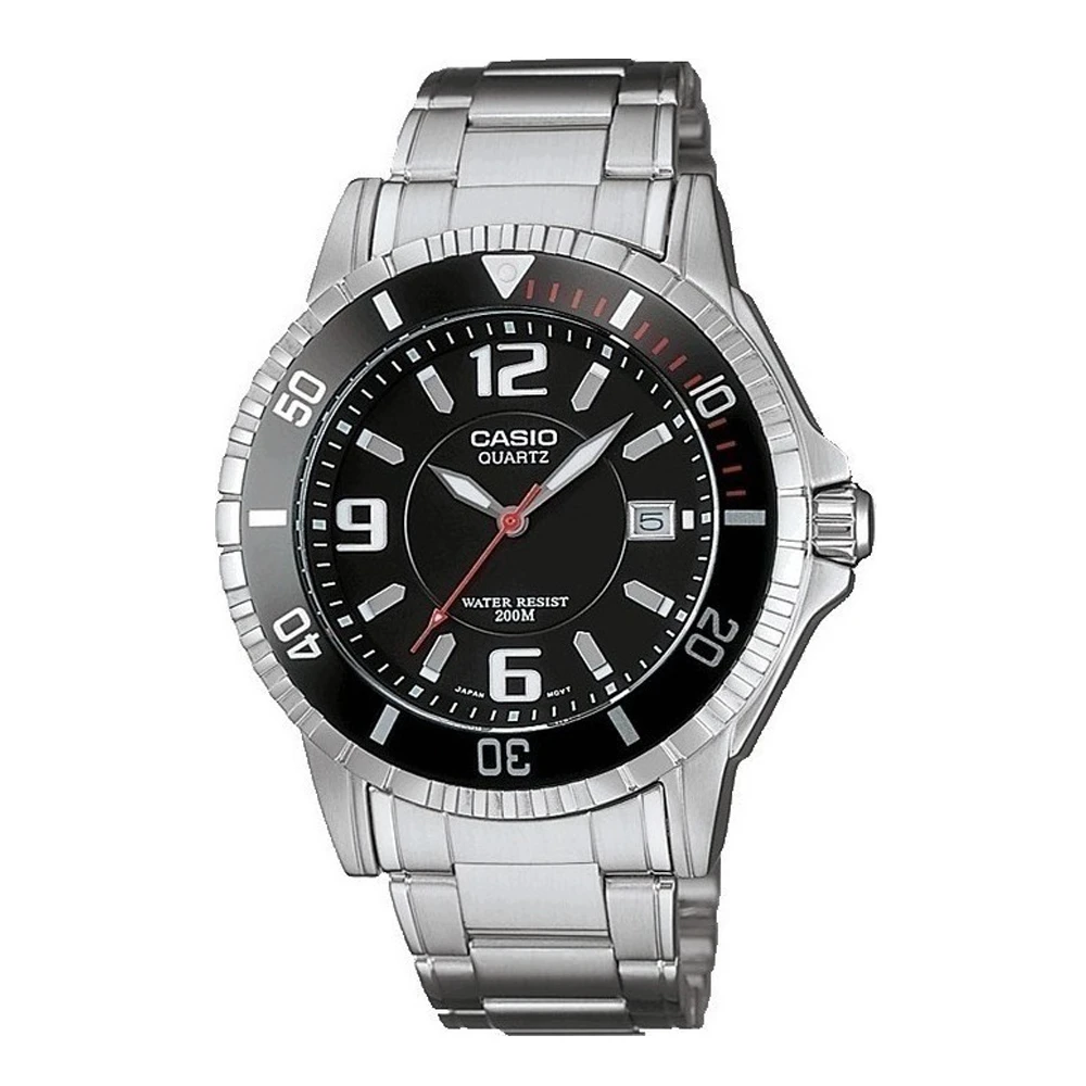 Casio Collection με Μπρασελέ από Ανοξείδωτο Ατσάλι σε ασημί τόνο MTD-1053D-1AVES