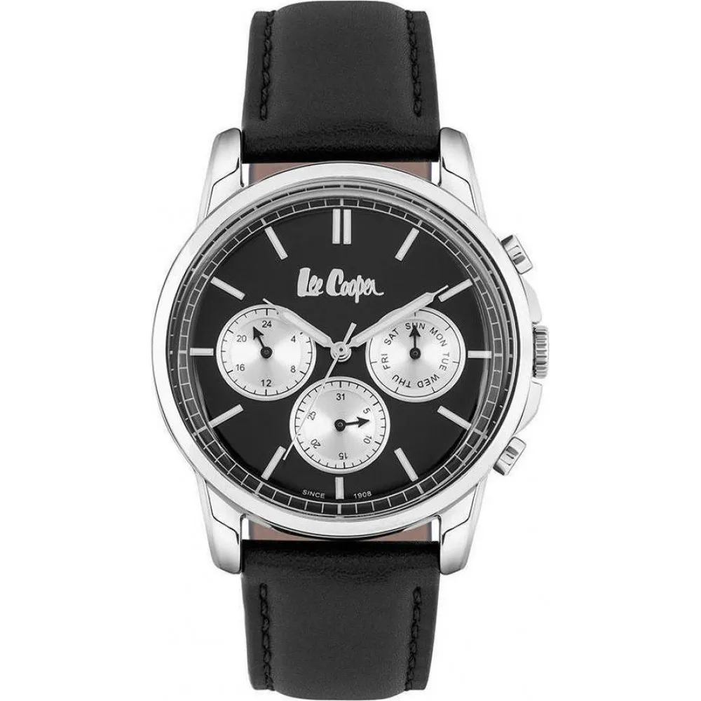 LEE COOPER Multifunction με Μαύρο Δερμάτινο Λουράκι LC06921.351