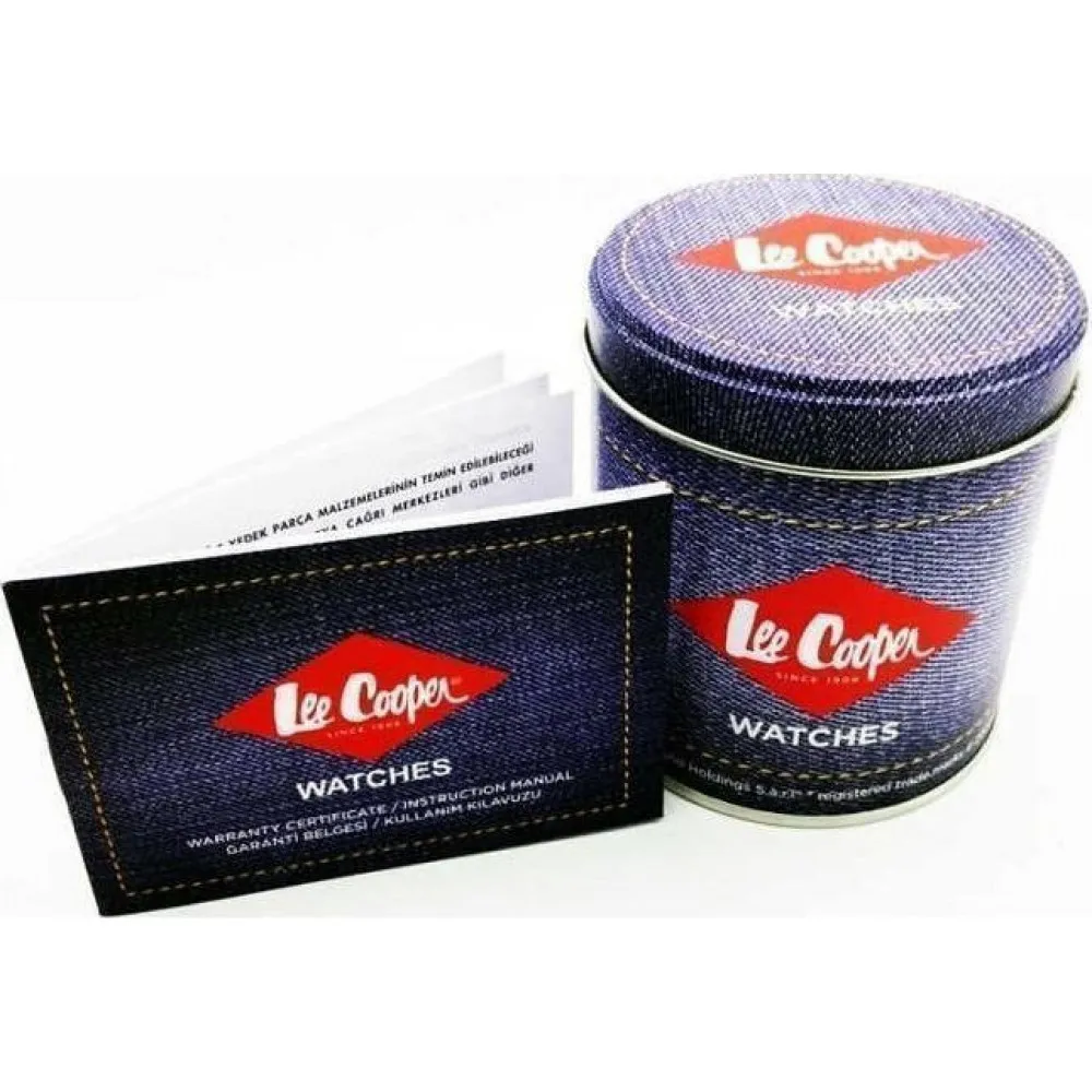 LEE COOPER Multifunction με Μαύρο Δερμάτινο Λουράκι LC06921.351