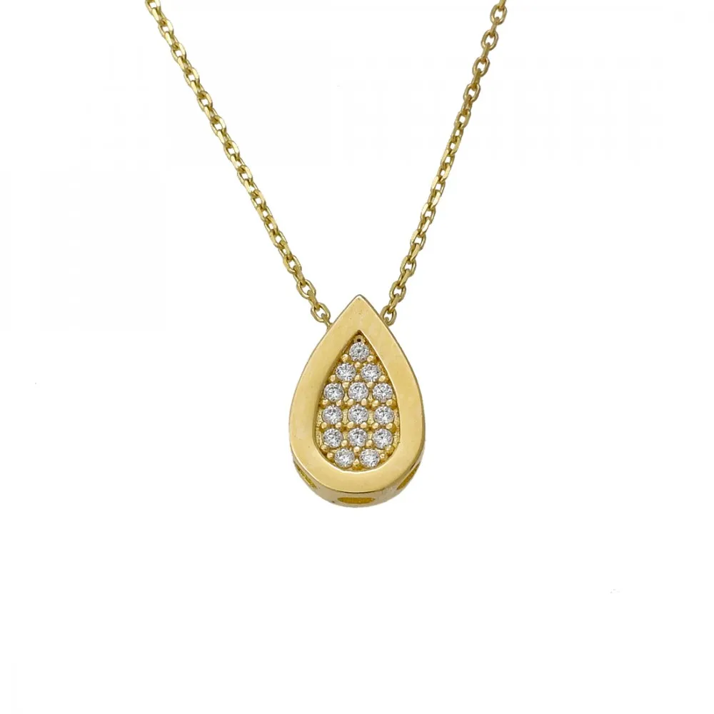 14K Χρυσό Κολιέ Με Ζιργκόν KL382F1