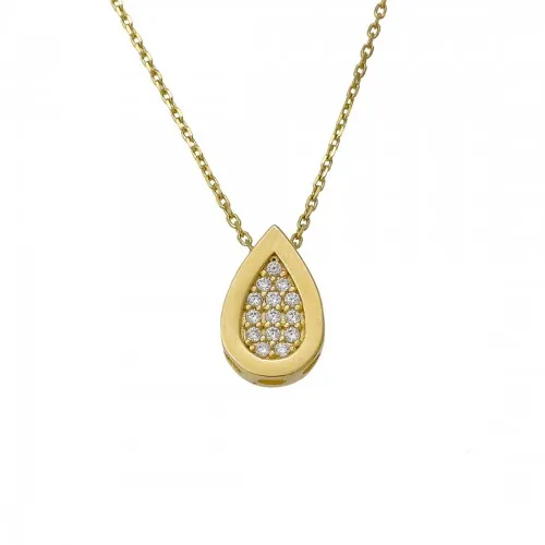 14K Χρυσό Κολιέ Με Ζιργκόν KL382F1
