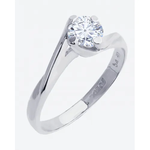 18K Λευκόχρυσο Δαχτυλίδι με Οικολογικό Διαμάντι 0153L18