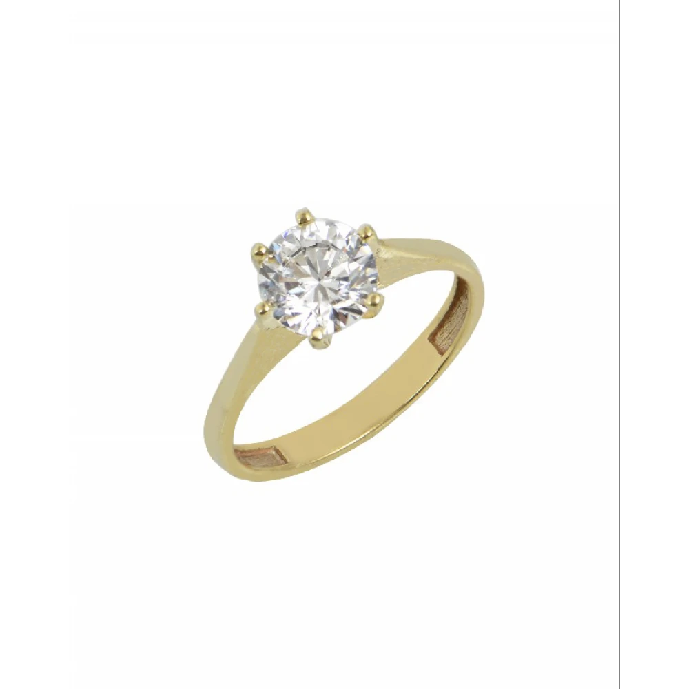 14K Χρυσό Δαχτυλίδι με Ζιργκόν 018381F