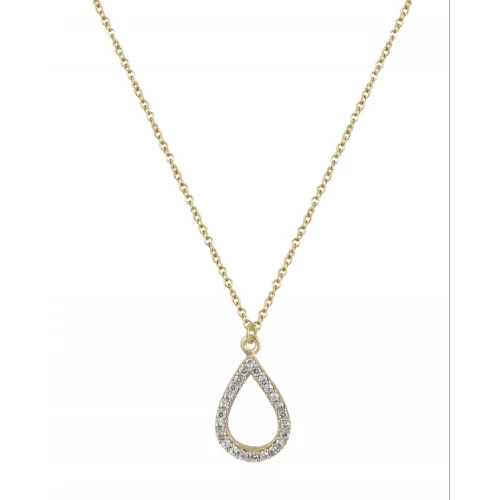 14K Χρυσό Κολιέ "Δάκρυ" με Ζιργκόν 021040FV