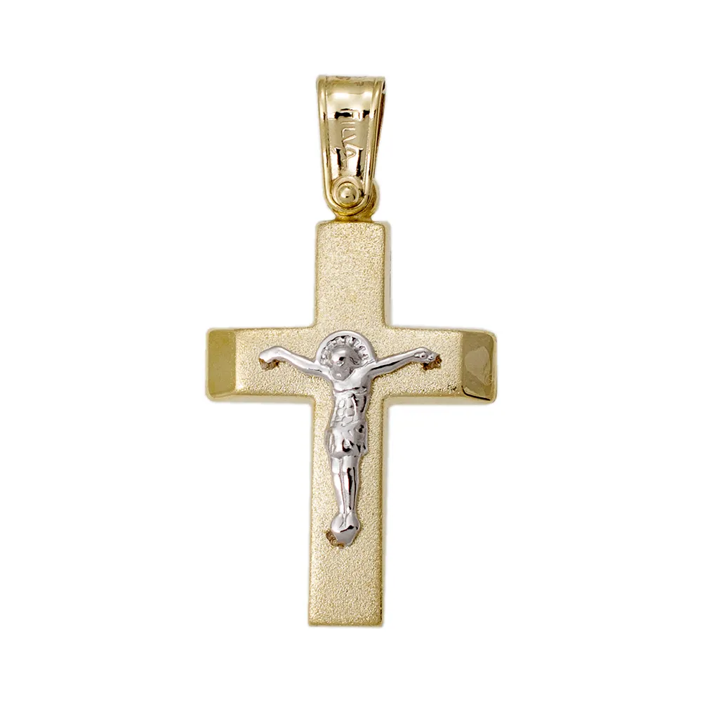 14Κ Χρυσός Δίχρωμος Σταυρός 02713F
