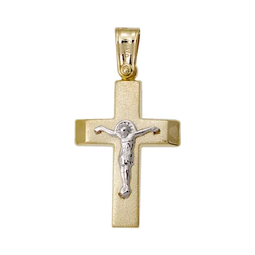 14Κ Χρυσός Δίχρωμος Σταυρός 02713F