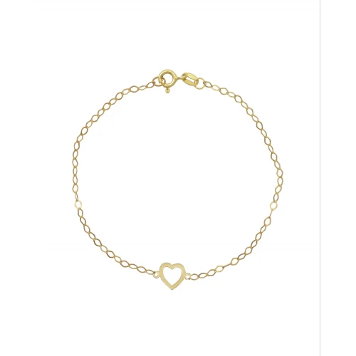 9K Χρυσό Bραχιόλι με "Καρδιά" 038051FV