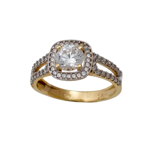 14K Χρυσό Δαχτυλίδι με Ζιργκόν 039970F