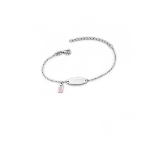 925 Ασήμι Βραχιόλι Ταυτότητα με "Καρδιά" 04061853SUS