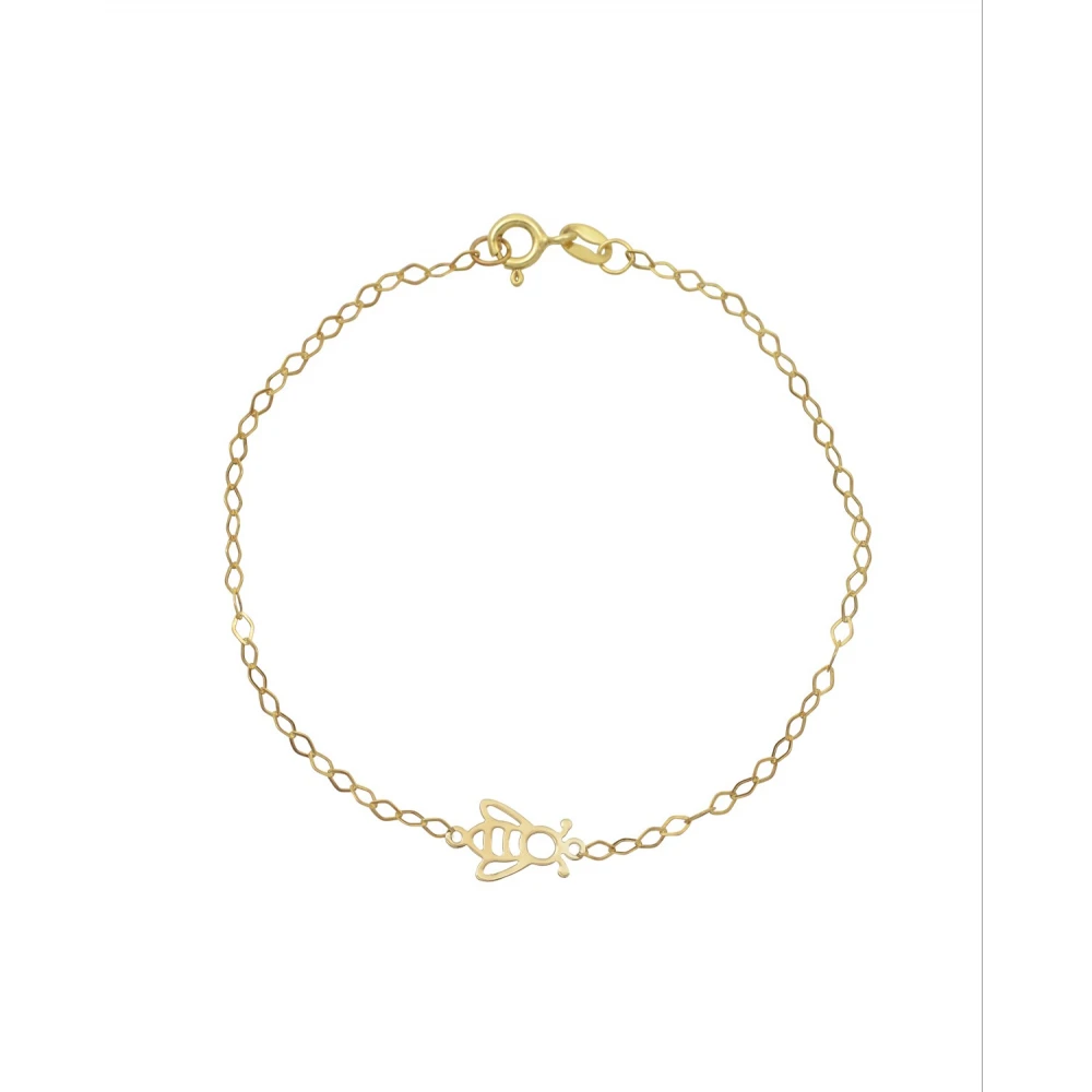 9K Χρυσό Bραχιόλι με "Μελισσούλα" 040939FV
