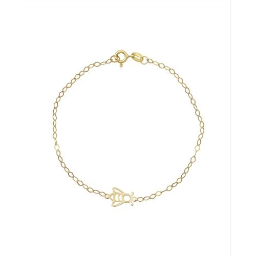 9K Χρυσό Bραχιόλι με "Μελισσούλα" 040939FV