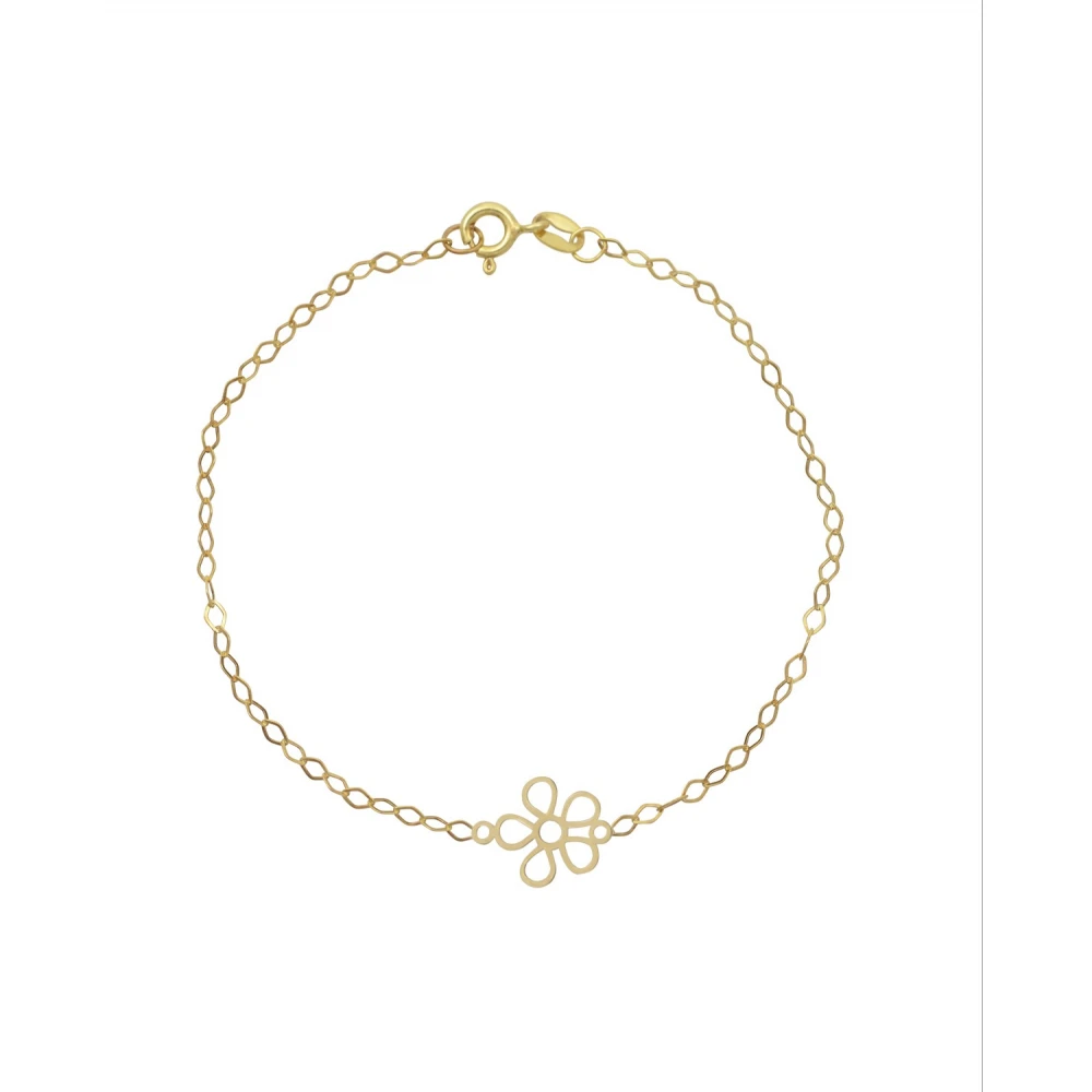 9K Χρυσό Bραχιόλι με "Λουλούδι" 043942FV