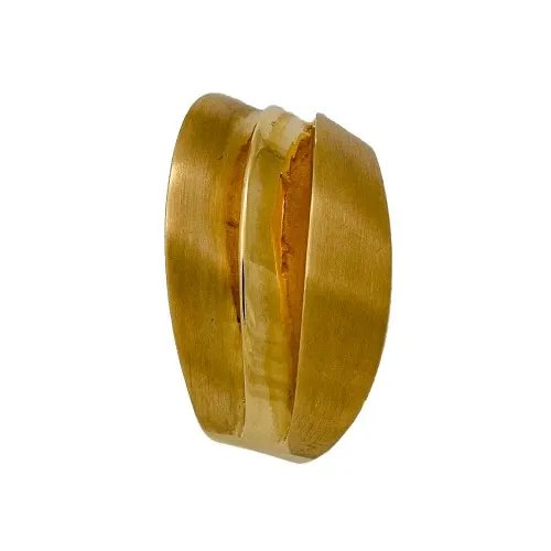 14K Χρυσό Δαχτυλίδι "Τριών Επιπέδων" 0876415