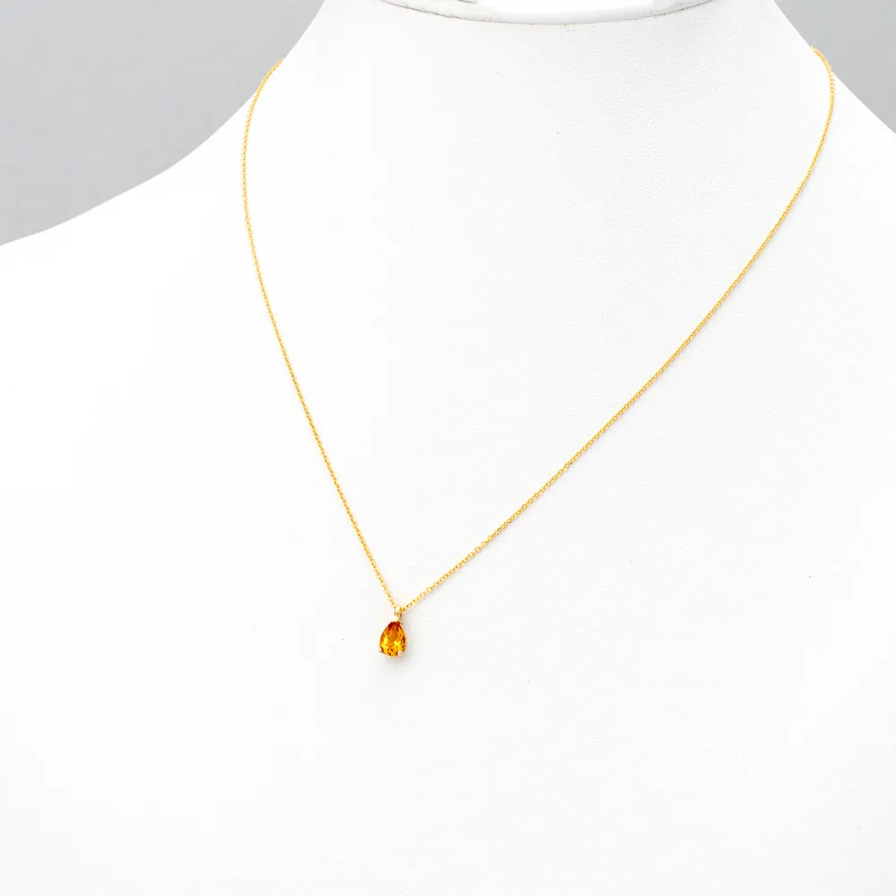 14K Χρυσό Κολιέ Με Citrine 0985CIT