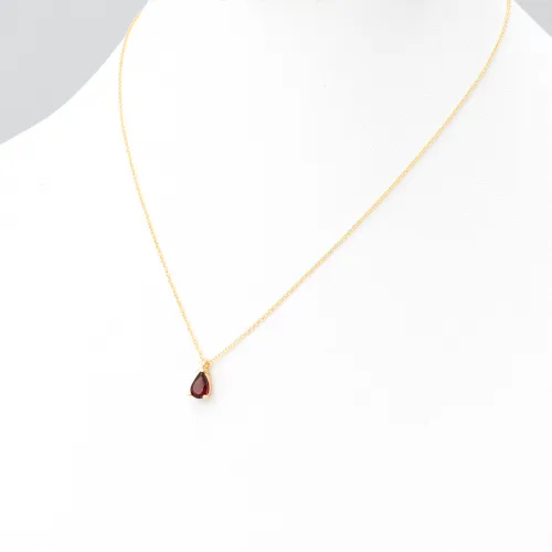 14K Χρυσό Κολιέ Με Ορυκτή Γρανάδα 0986GRA