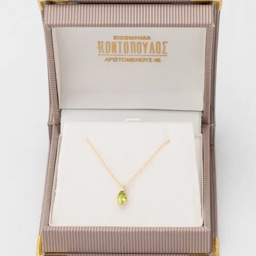 14K Χρυσό Κολιέ Με Περίδοτο 0985PER