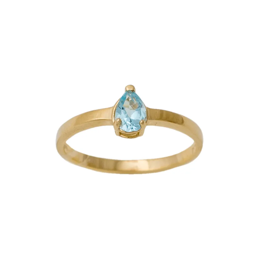 14K Χρυσό Δαχτυλίδι με Sky Τοπάζι 0985SKYG