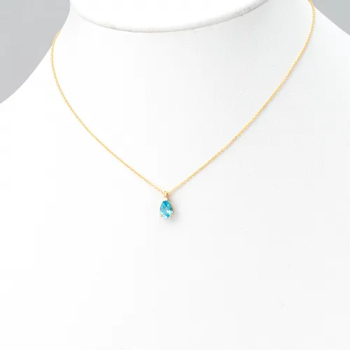 14K Χρυσό Κολιέ Με Swiss Τοπάζι 0985SW